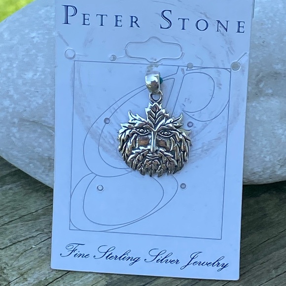 Green Man pendant .925 Sterling Silver Peter Stone - Picture 12 of 13